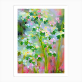 False Shamrock 2 Impressionist Painting Plant Art Print