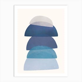 Blue Stack 01 Art Print