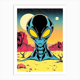 Alien In The Desert Art Print