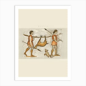 Two Men With A Deer Art Print