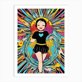 Girl In A Bubble Art Print