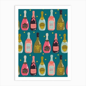 Champagne Rows Art Print