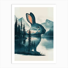 Rabbit In The Forest Art Print