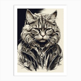 Portrait Of A Cat Art Print