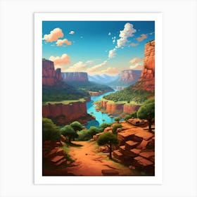 Blyde River Canyon Cartoon 3 Art Print