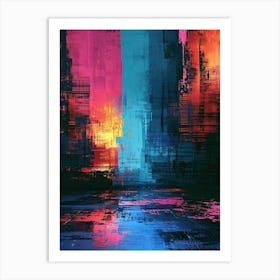 Abstract Painting | Pixel Art Series 6 Art Print