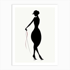Line Art Woman Body 21 Art Print