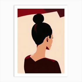 Elegant Side Portrait Art Print