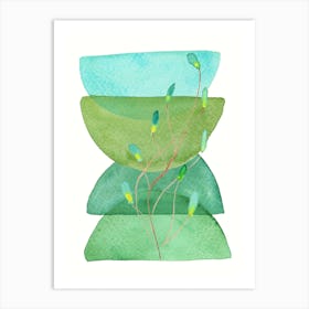 abstract green mood Art Print