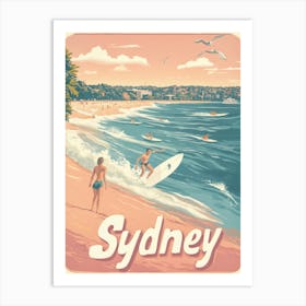 Aihrgdesign A Classic 1960s Travel Poster For Sydney 1 Art Print