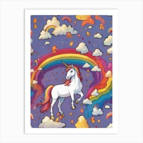 Unicorn Rainbow Art Print