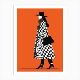 Checkered Coat Art Print