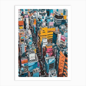 Tokyo Kitsch Cityscape 2 Art Print