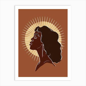 Black Woman With Sunburst Art Print