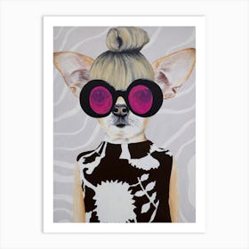 Chihuahua Retro Style Art Print