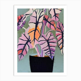 Pink Palm Painting Art Print