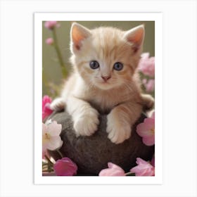 Cute Kitten Art Print