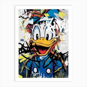 Donald Duck street art Art Print