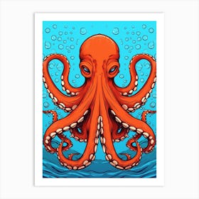 Common Octopus Illustration 9 Art Print