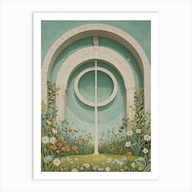 Monument Garden Of Flowers Art Print