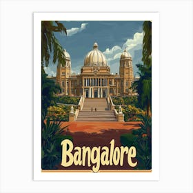 Aihrgdesign A Vintage Travel Poster Of Bangalore 3 Art Print