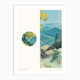 Yamagata Japan 3 Cut Out Travel Poster Art Print