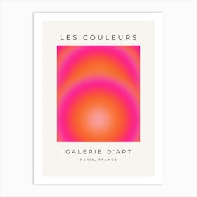 Les Couleurs | 03 - Hot Pink And Orange Gradient Aura Art Print