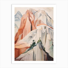 Mount Hua China Mountain Painting Art Print