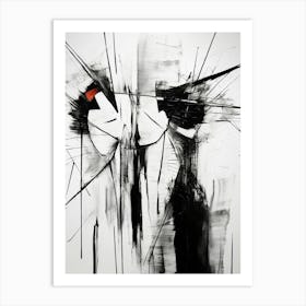 Communication Abstract Black And White 1 Art Print