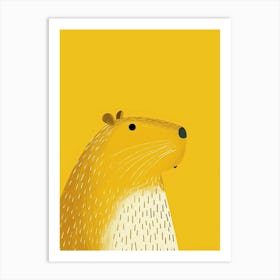 Yellow Capybara 3 Art Print