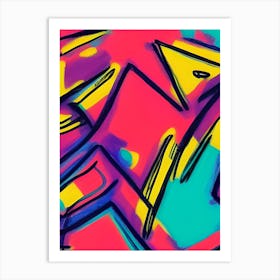 90s Mtv Abstract Fierce Hot Pink Art Print