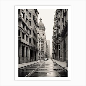 Bilbao, Spain, Black And White Old Photo 1 Art Print