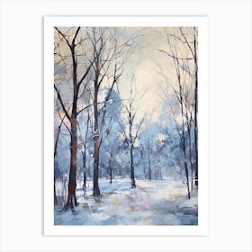 Winter City Park Painting Queens Park Toronto Canada 4 Art Print