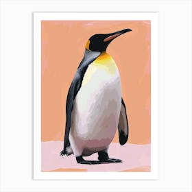 Emperor Penguin Carcass Island Minimalist Illustration 3 Art Print