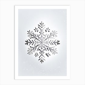 Snowflakes, In The Snow, Snowflakes, Marker Art 3 Art Print