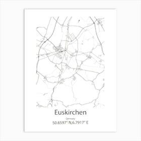 Euskirchen,Germany Minimalist Map Art Print