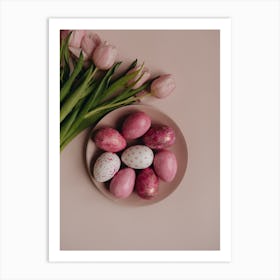 Pink Easter Eggs 3 Art Print