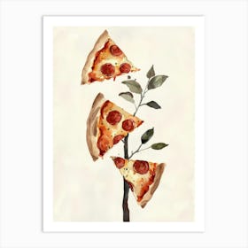 Pepperoni Pizza Art Print