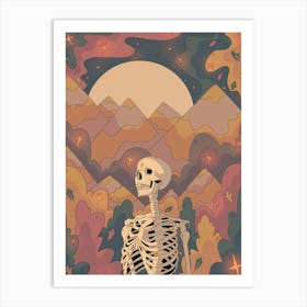 Autumn Skeleton Art Print