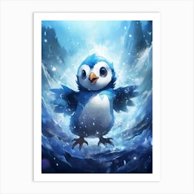 Piplup In The Snow Art Print