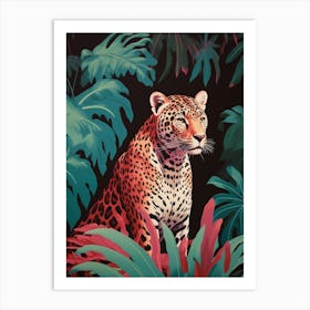 Leopard 6 Tropical Animal Portrait Art Print