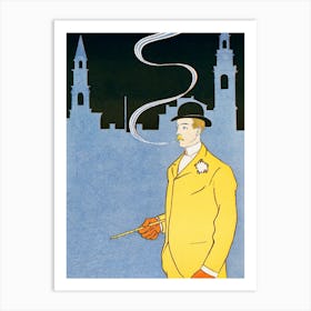 Man In Yellow Suit Illustration, Edward Penfield Art Print