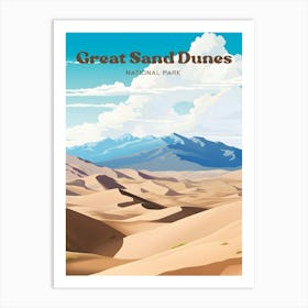 Great Sand Dunes National Park Desert Travel Art Art Print