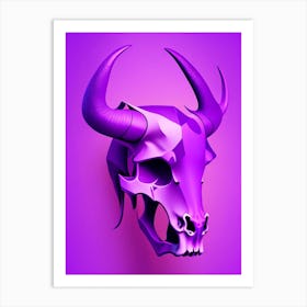 Animal Skull Purple Pop Art Art Print