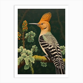 Ohara Koson Inspired Bird Painting Hoopoe 1 Art Print