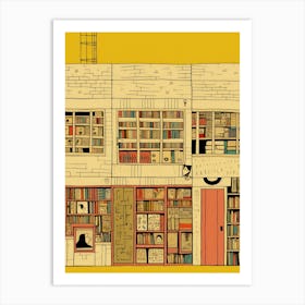 Beirut The Book Nook Pastel Colours 4 Art Print