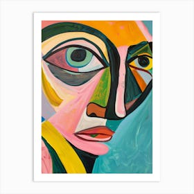 Abstract Of A Woman'S Face 27 Art Print