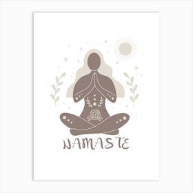 NAMASTE SUN Art Print