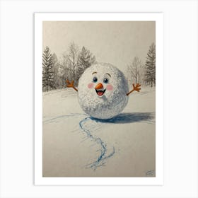 Snowman 1 Art Print