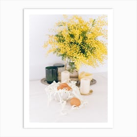 Yellow Mimosa Flowers 4 Art Print